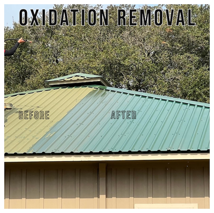 Oxidation removal pressure washing huntersville mooresville charlotte power washing roof washing