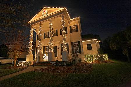 Christmas light installation